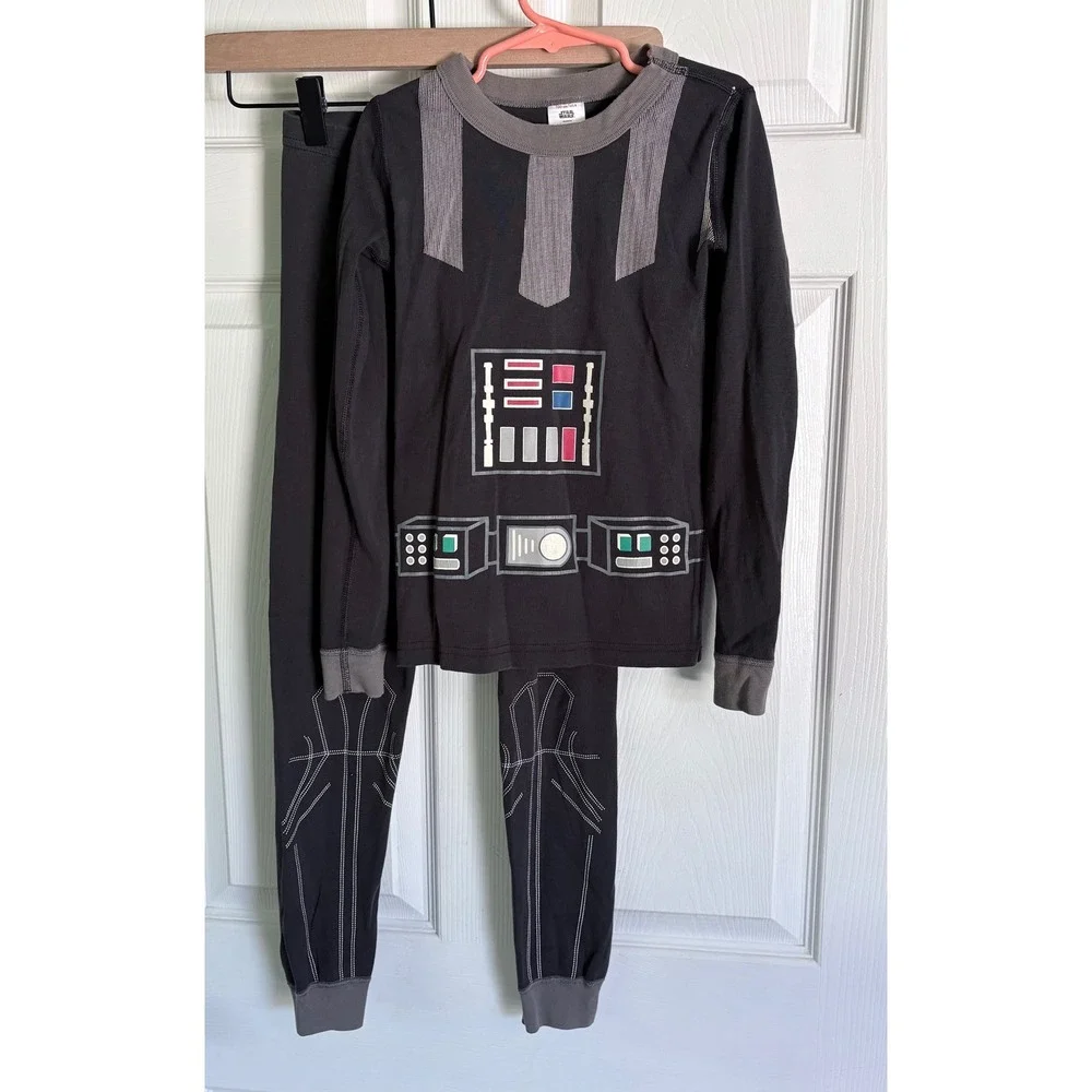Hanna Andersson Star Wars Pajama Set Size 8 US Black Darth Vader Costume PJs